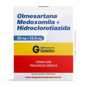 Olmesartana Medoxomila 20mg Hidroclorotiazida 12,5mg Com 30 Comprimidos Genérico Eurofarma