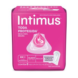 Absorvente Intimus Gel Normal Extra Suave Sem Abas Com 08 Unidades