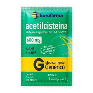 Acetilcisteína 600mg Com 1 Envelope Genérico Eurofarma