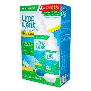 Kit Solução Estéril para Lentes de Contato Limp Lent 470ml Vitamedic