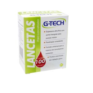 Lancetas para Lancetador com 100 unidades G-Tech