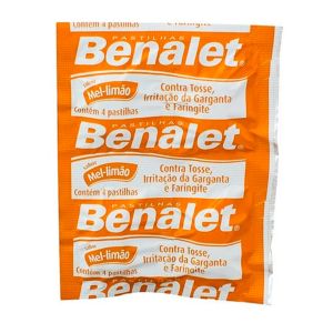 Benalet Com 4 Pastilhas Sabor Mel e Limão