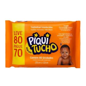 Toalha Umedecida Piquitucho Hidrate Com 80 Unidades