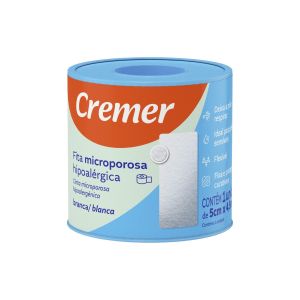 Fita Microporosa Branca Hipoalérgica 2,5cm x 90cm Cremer