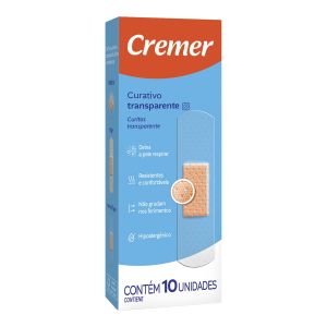 Curativo Tradicional Transparente Com 10 Unidades Cremer