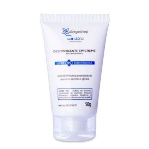 Desodorante Em Creme Hipoalergênico Antitranspirante 50g Alergoshop