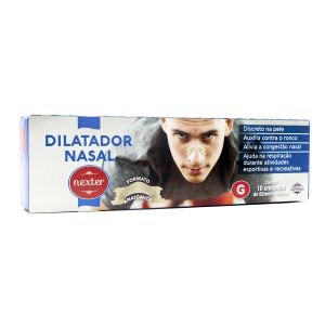 Dilatador Nasal Formato Anatômico Com 10 Unidades Tamanho Grande Nexter