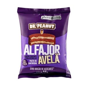 Alfajor Com Whey e Pasta De Amendoim Sabor Avelã 55g Dr Peanut