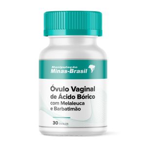 Óvulo Vaginal De Ácido Bórico Com Melaleuca E Barbatimão - 30 Unidades