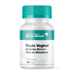 Óvulo Vaginal De Ácido Bórico Com Óleo De Melaleuca – 15 Unidades
