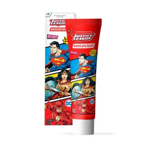 Gel Dental Infantil Liga da Justiça Com Flúor Anticárie Sabor Tutti Frutti Com 50G Dentalclean