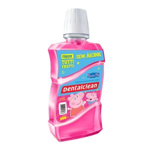 Enxaguante Bucal Antisséptico Infantil Peppa Pig Sem Álcool Sabor Tutti Frutti  Com 300Ml Dentalclean