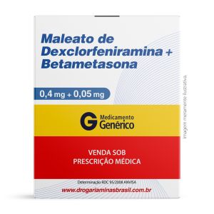 Maleato De Dexclorfeniramina 0,4mg e Betametasona 0,05mg Com 120ml Globo