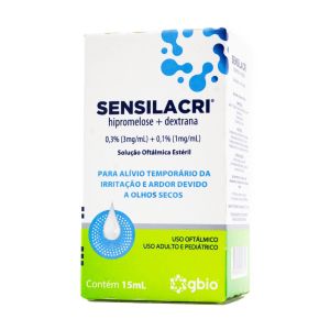 Colírio Sensilacri 3mg e 1mg/ml Com 15ml Gbio