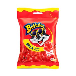 Bala Bubbaloo Patinhas Sabor Morango 75G