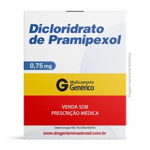 Dicloridrato de Pramipexol 0,75mg Com 30 Comprimidos Genérico Eurofarma