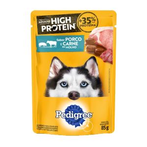 Ração Úmida High Protein Cães Adultos Porco e Carne Ao Molho 85G Pedigree