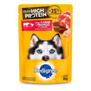 Ração Úmida High Protein Cães Adultos Carne E Frango Ao Molho 85g Pedigree