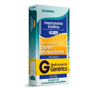 Naproxeno Sódico 550mg Com 20 Comprimidos Genérico Germed