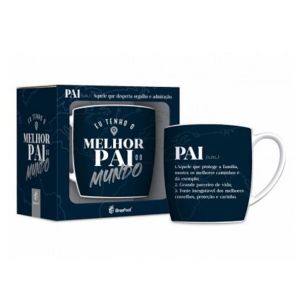Caneca Porcelana Urban Eu Tenho O Melhor Pai 300ml Brasfoot