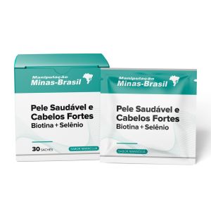 Pele Saudável e Cabelos Fortes Biotina + Selênio 30 Sachês Maracujá