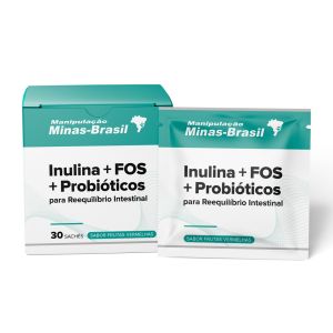 Inulina + FOS + Probióticos para Reequilíbrio Intestinal 30 Sachês Frutas Vermelhas