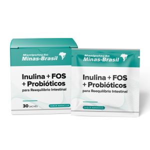 Inulina + FOS + Probióticos para Reequilíbrio Intestinal 30 Sachês Maracujá