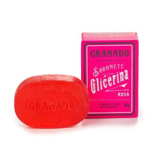 Sabonete Barra de Glicerina Rosa Com 90g Granado