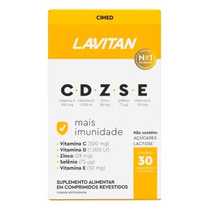 Multivitamínico Lavitan Imunidade C.D.Z.S.E Com 30 Comprimidos