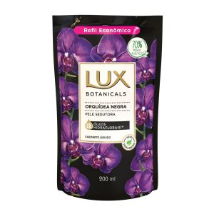 Sabonete Líquido Para O Banho Lux Botanicals Orquídea Negra Refil Com 200ml