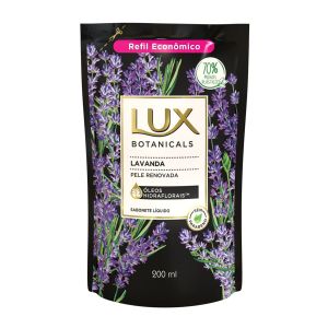 Sabonete Líquido Para O Banho Lux Botanicals Lavanda Refil Com 200ml