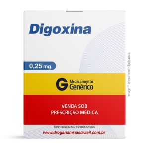 Digoxina 0,25mg Com 30 Comprimidos Genérico Pharlab