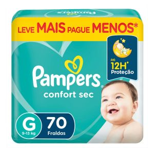 Fralda Confort Sec Giga Tamanho G Com 70 Unidades Pampers