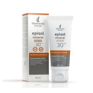 Protetor Solar Facial Com Cor Episol Mineral FPS 30 Com 60ml Mantecorp Skincare