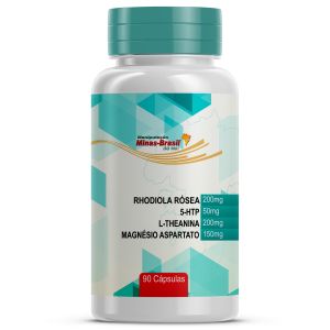 Rhodiola Rósea + 5-HTP + Associações para Ansiedade e Estresse 90 Cápsulas