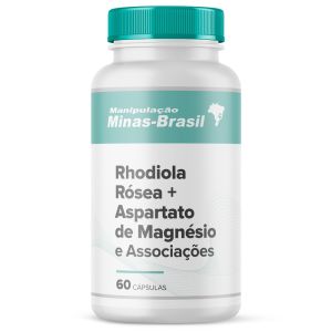Rhodiola Rósea + Aspartato de Magnésio + Associações 60 Cápsulas