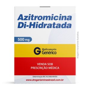 Azitromicina Di-hidratada 500mg Com 5 Comprimidos Genérico Pharlab Genérico