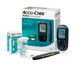 Kit Completo Accu-Chek Active Monitor de Glicemia Com 10 tiras E 10 Lancetas