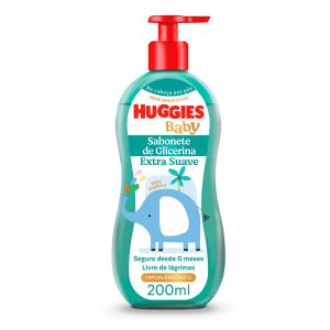 Sabonete de Glicerina Líquido Infantil Huggies Extra Suave Da Cabeça aos Pés 200ml