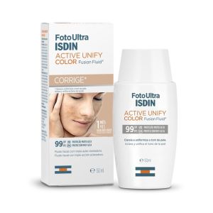 Clareador Facial FotoUltra Active Unify Fusion Fluid Color FPS 99 50ml Isdin