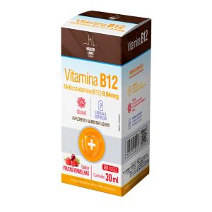 Suplemento Alimentar Vitamina B12 9,94mcg Sabor Frutas Vermelhas Com 30ml Health Labs