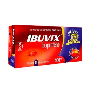 Ibuvix Ibuprofeno 40mg Com 8 Cápsulas Moles Geolab