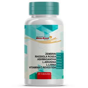 Antiestresse e Defatigante Com Rhodiola Rosea e Associações 30 Cápsulas