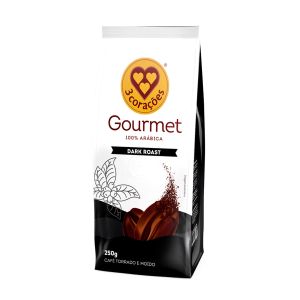 Café Torrado E Moído Dark Roast Gourmet Com 250g 3 Corações