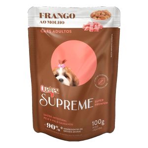 Ração Úmida Supreme Cães Adultos Sabor Frango Ao Molho Sachê Com 100G Quatree