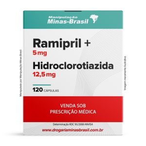 Ramipril 5Mg Com Hidroclorotiazida 12,5Mg Com 120 Cápsulas