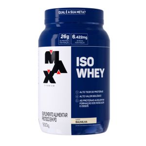Whey Protein Isolado Isowhey Com 900g Sabor Baunilha Max Titanium