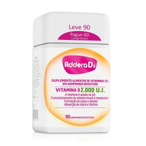 Vitamina D Addera D3 2.000UI Com 90 Comprimidos