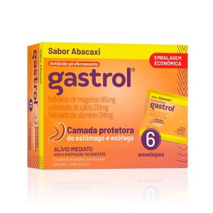 Gastrol Pó Efervescente Sabor Abacaxi Com 6 Sachês