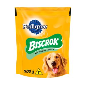 Biscoito Petisco Pedigree Biscrock Para Cães Adultos Multi Sabor Com 500g